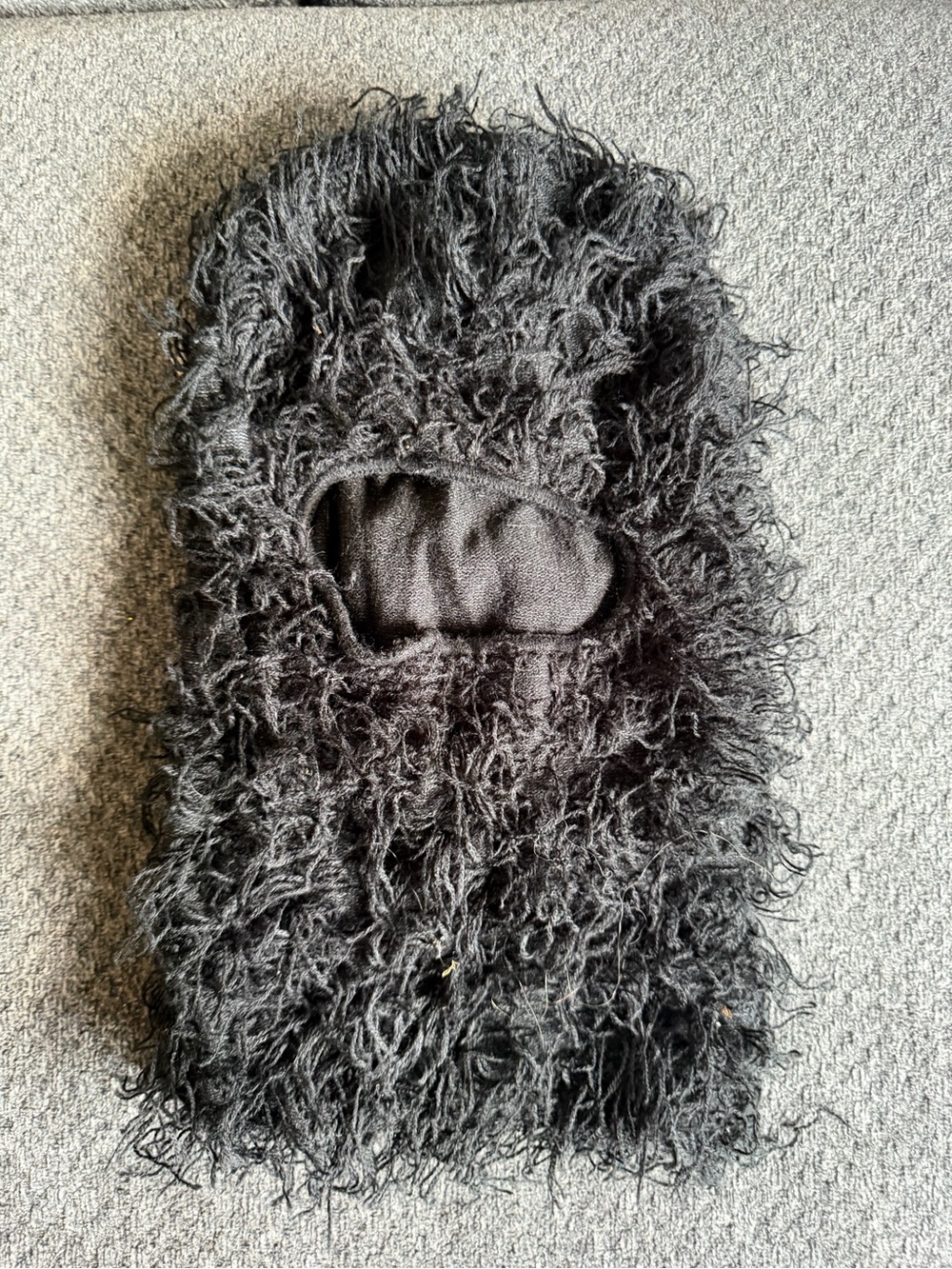 Black Fuzzy Balaclava Mask - Unbranded